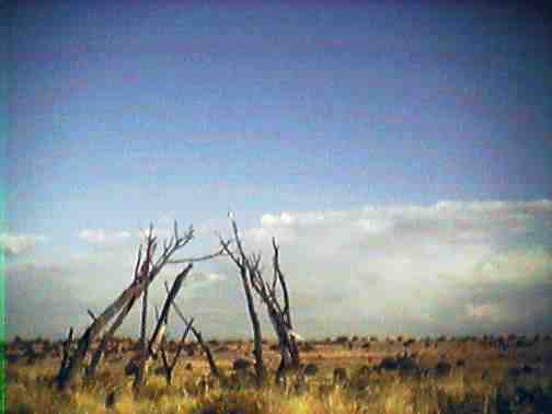 photo of old sweat lodge