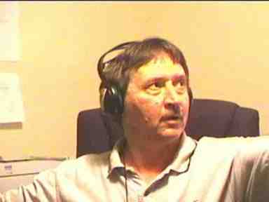 David with earphones